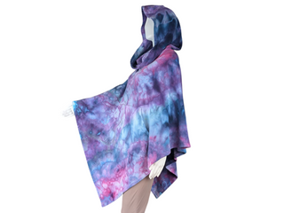 Tie-dye Hooded Poncho
