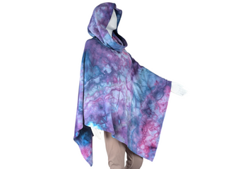 Tie-dye Hooded Poncho