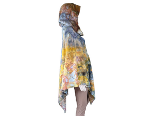 Tie-dyed Hooded Poncho