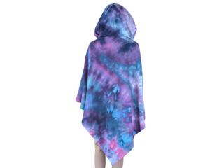 Tie-dye Hooded Poncho