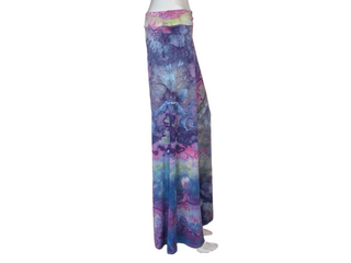 Women's XL Tie-dye Fold over Palazzo Pants