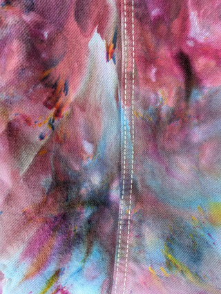 Women's XL Tie-dye Lined Jean Jacket