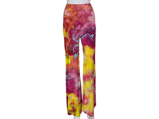 Women's Small Tie-dye Fold over Palazzo Pants