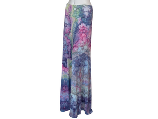 Women's XL Tie-dye Fold over Palazzo Pants
