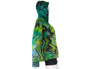 Women's Medium Reverse Tie-dye Lightweight Zip Up Hoodie