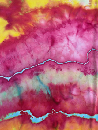 Women's Small Tie-dye Fold over Palazzo Pants