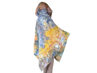 Tie-dyed Hooded Poncho
