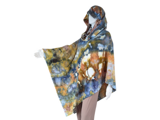 Tie-dyed Hooded Poncho