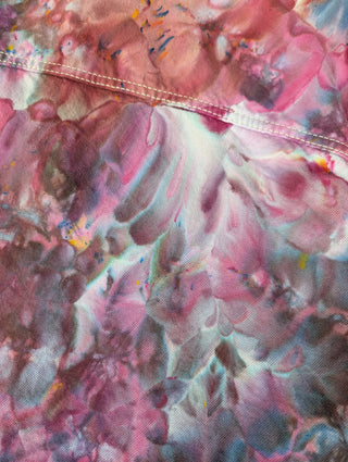 Women's XL Tie-dye Lined Jean Jacket