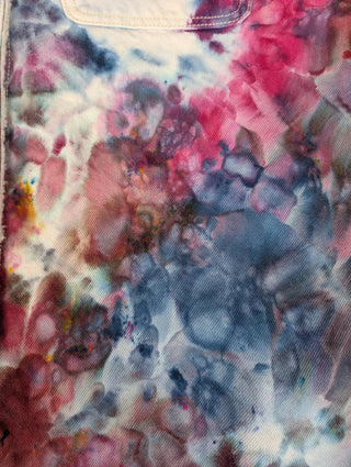 Women's XL Tie-dye Lined Jean Jacket