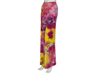 Women's Small Tie-dye Fold over Palazzo Pants