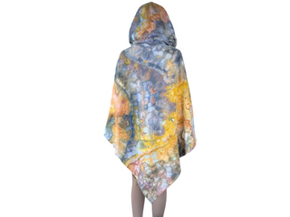Tie-dyed Hooded Poncho