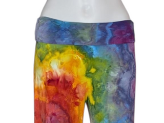 Women's Large Tie-dye Fold over Palazzo Pants