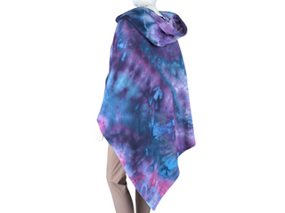 Tie-dye Hooded Poncho