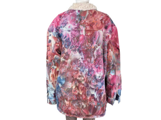 Women's XL Tie-dye Lined Jean Jacket