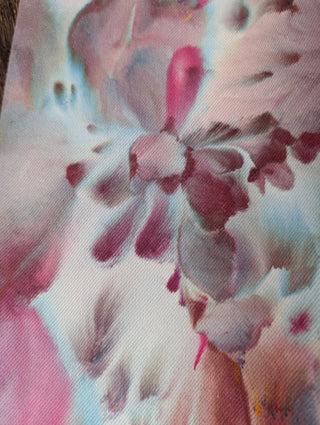 Women's XL Tie-dye Lined Jean Jacket