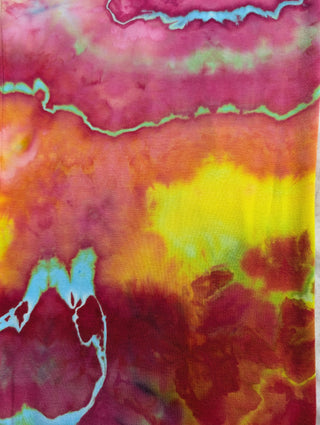 Women's Small Tie-dye Fold over Palazzo Pants