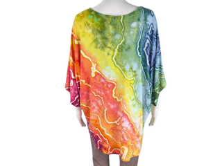 Women's Small Tie-dye Flowy Top