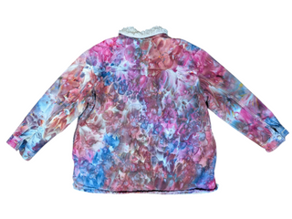 Women's XL Tie-dye Lined Jean Jacket