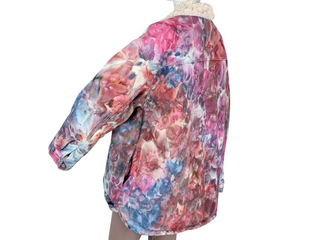 Women's XL Tie-dye Lined Jean Jacket