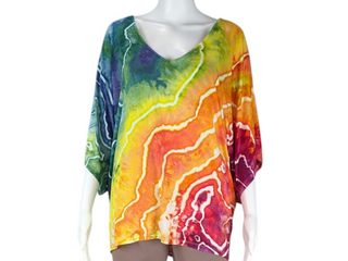 Women's Small Tie-dye Flowy Top
