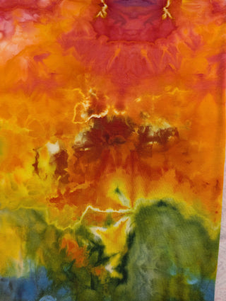 Women's Large Tie-dye Fold over Palazzo Pants