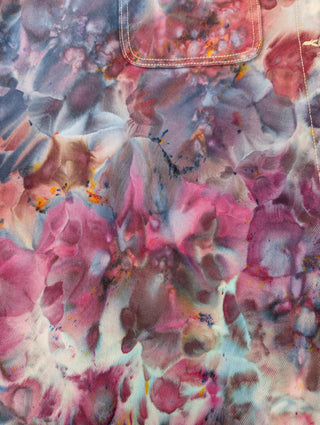 Women's XL Tie-dye Lined Jean Jacket