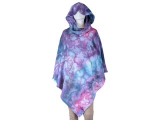 Tie-dye Hooded Poncho