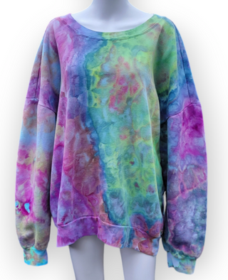 Women's 2XL Geode Tie-dye Crewneck Sweatshirt