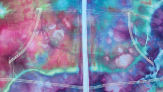 Women's Large Lightweight Tie-dye Zip-up Hoodie