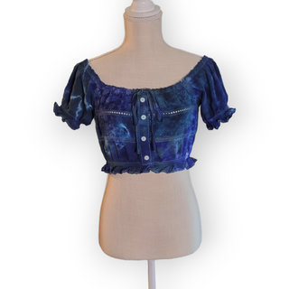 Women's Blue Crop Top