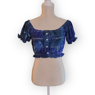 Women's Blue Crop Top