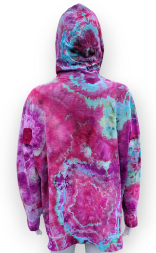Women's 3XL Lightweight Zip-up Tie-dye Hoodie
