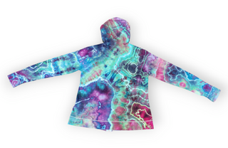 Women's Large Lightweight Tie-dye Zip-up Hoodie