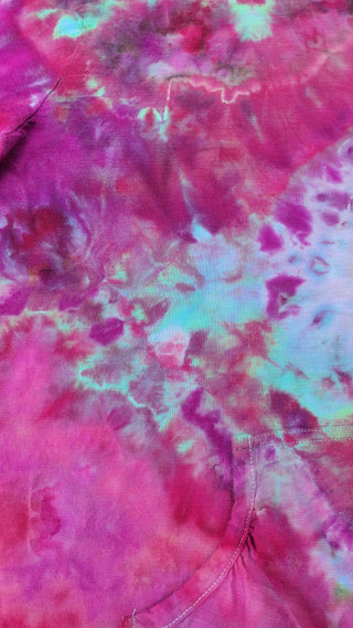 Women's 3XL Lightweight Zip-up Tie-dye Hoodie