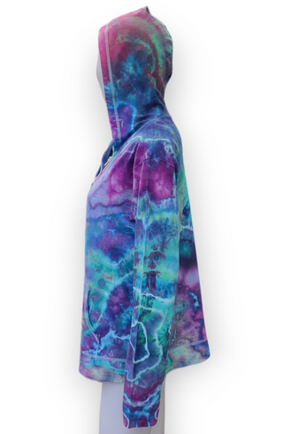 Women's Large Lightweight Tie-dye Zip-up Hoodie