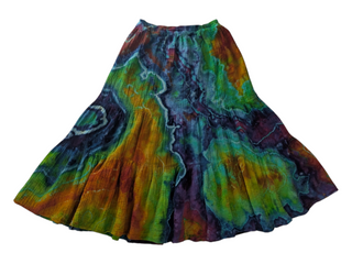 Women's XL Reversed Tie-dye Flowy Skirt