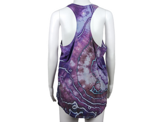 Women's XL Flowy Tie-dye Racerback Tank Top