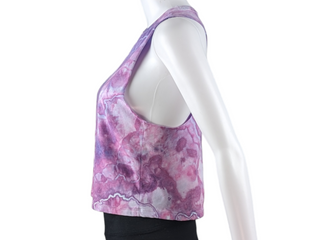 Women's Medium Tie-dye Racerback Crop Top Tank