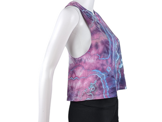 Women's Small Tie-dye Racerback Crop Tank