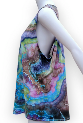 Women's 4XL Flowy Tie-dye Racerback Tank Top