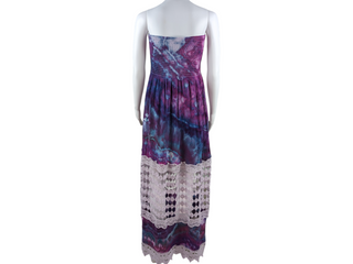 Women's Large Tie-dye Strapless Dress