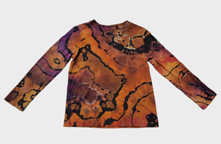 Youth XS Geode Reverse Tie Dye Long-sleeved T-Shirt