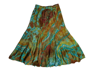 Women's Small Reverse Tie-dye Flowy Skirt