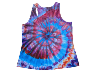 Women's XL Tie-dye Flowy Racerback Tank Top