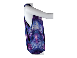 Women's Large Tie-dye Bubble Halter Tank Top