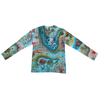 Men's Medium Tie-dyed Lightweight Long-sleeved T-Shirt