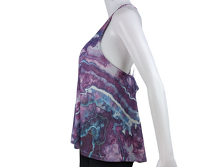 Women's Small Flowy Tie-dye Tank Top