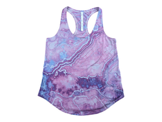 Women's Large Tie-dye Racerback Tank Top