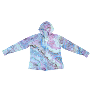 Women's XL Tie-dye Lightweight Zip-up Hoodie